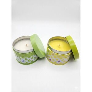 Yankee Candle Peeps Marshmallow Travel Tin Set Easter Bunny & Chick New‎ Unburnt